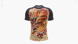 japanese style tiger rashguard design
