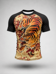 japanese style tiger rashguard design